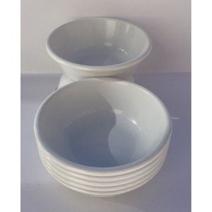 7 White Rubbermaid Melamine Cereal/Soup Bowls #3836 EUC!